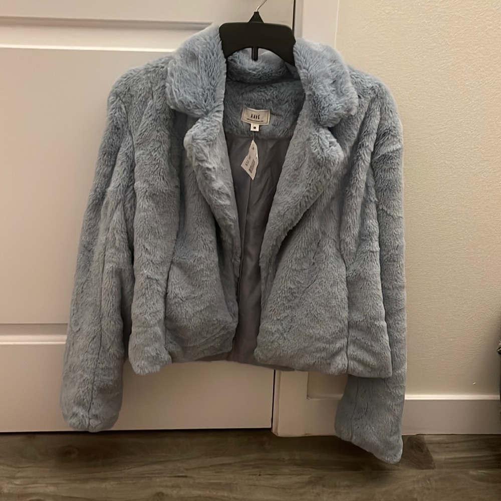 Blue Winter furry coat